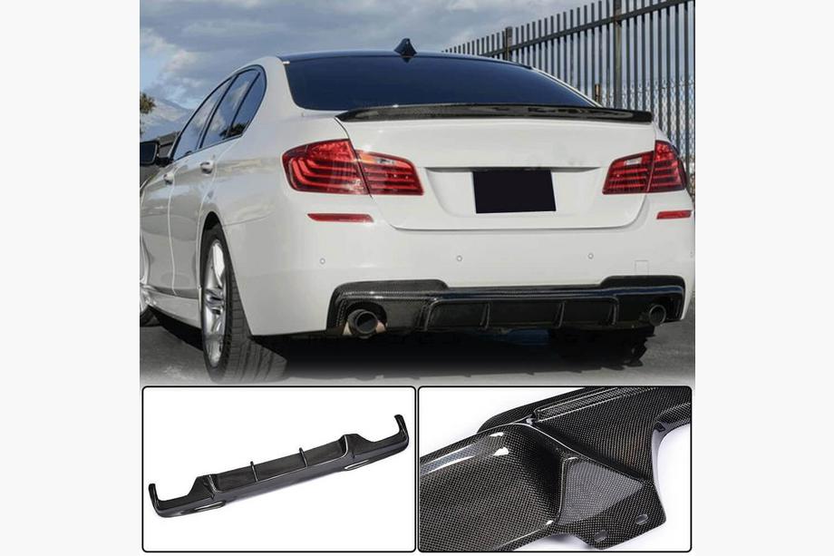 BMW 5 Serie F10/F11 2010–2016 Achterbumper diffuser Carbon V5 (M-Sport) Image