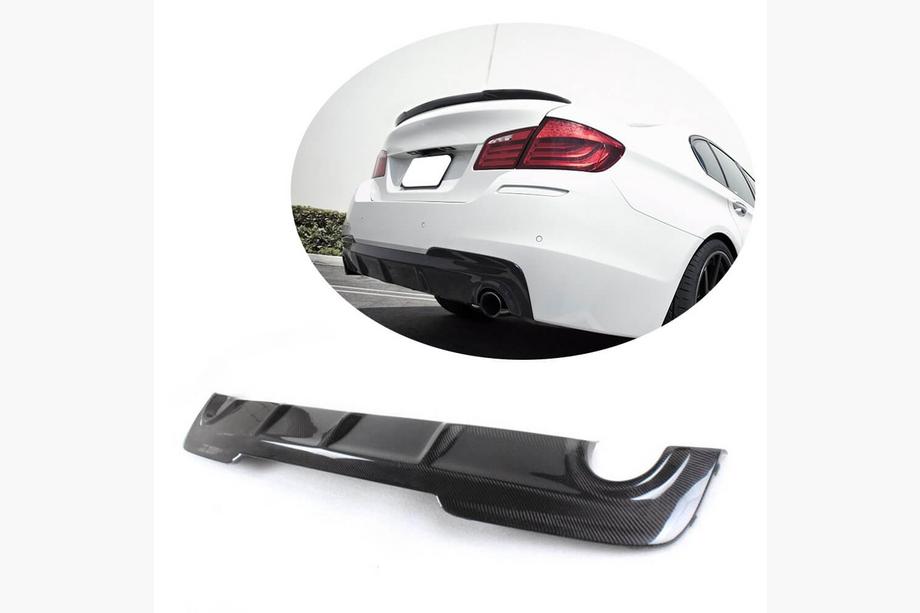 BMW 5 Serie F10/F11 2010–2016 Achterbumper diffuser V5 (voor F10 M-Sport, carbon) Image