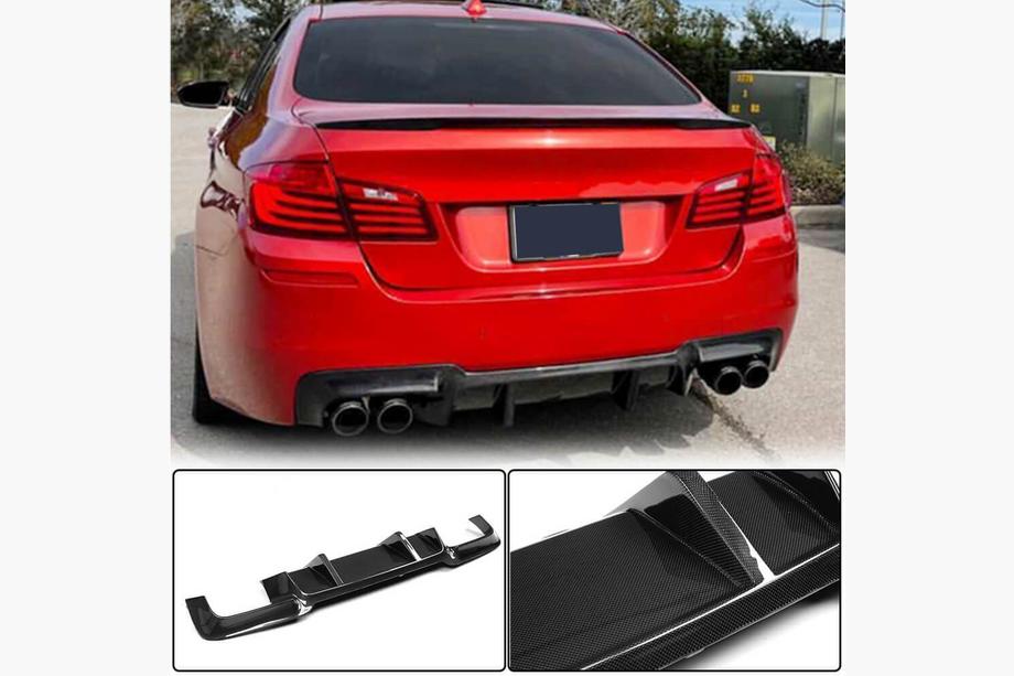 BMW 5 Serie F10/F11 2010–2016 Achterbumper diffuser Carbon V2 (voor M5) Image