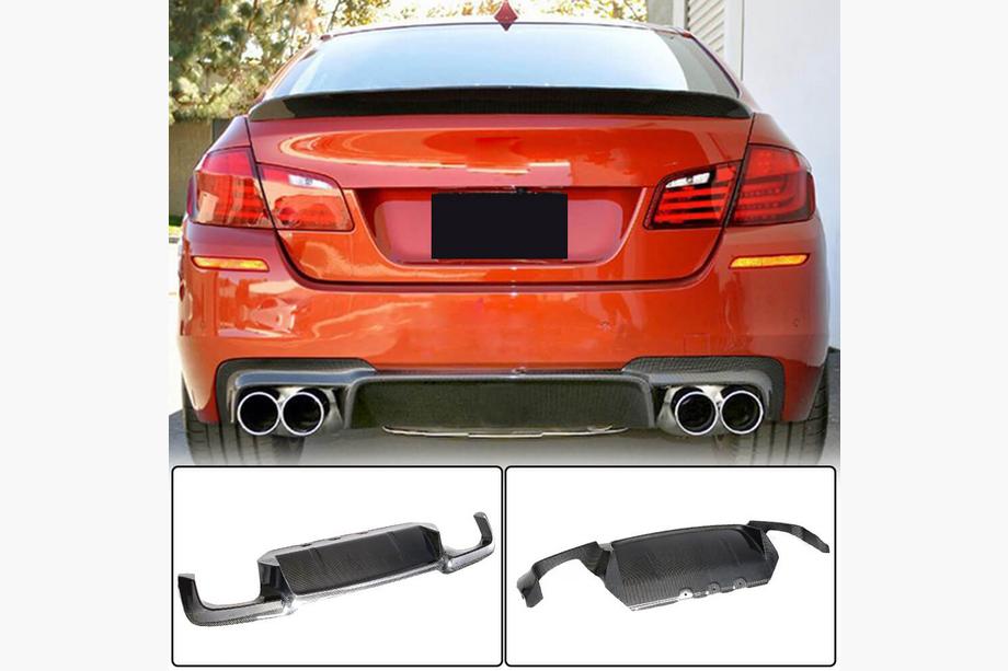 BMW 5 Serie F10/F11 2010–2016 Achterbumper diffuser V2 (voor F10 M5, carbon) Image