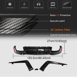 Achterbumper diffuser V5 (voor M-Sport/M5 F90, carbon) BMW 5 Serie G30/G31 2017–2023 foto 3