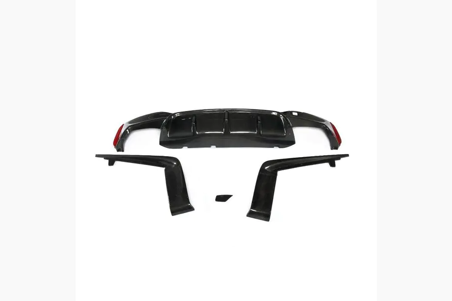 BMW 5 Serie G30/G31 2017–2023 Achterbumper diffuser V5 (voor M-Sport/M5 F90, carbon) Foto 1