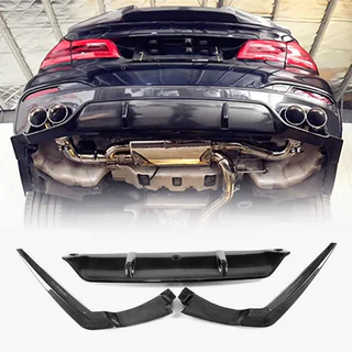 Achterbumper diffuser V6 (voor M-Sport, carbon) foto 1