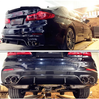 Achterbumper diffuser V6 (voor M-Sport, carbon) BMW 5 Serie G30/G31 2017–2023 foto 2