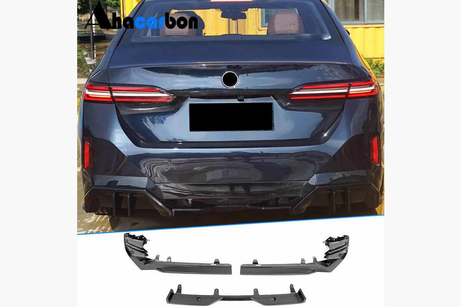 BMW 5/i5 Serie G60/G60E/G61 2023– Achterbumper diffuser (voor M-Sport, carbon) Image