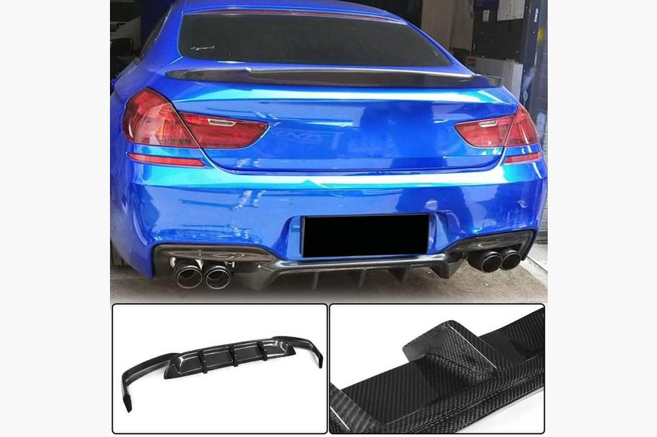 BMW 6-serie F12/F13/F06 2011–2018 Achterbumper diffuser carbon V2 (M-Sport) Foto 1