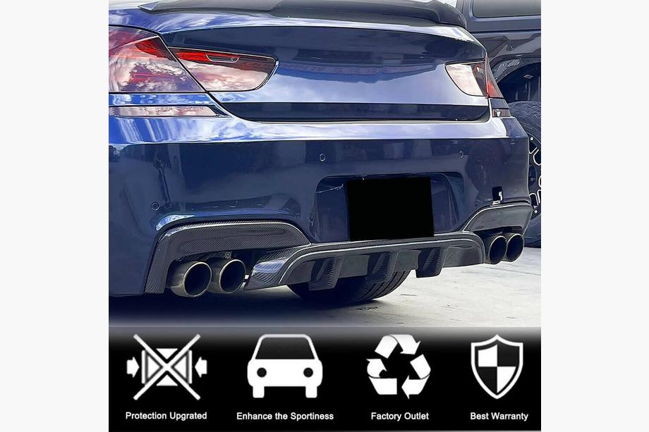 BMW 6-serie F12/F13/F06 2011–2018 Achterbumper diffuser carbon V2 (M-Sport) Foto 2