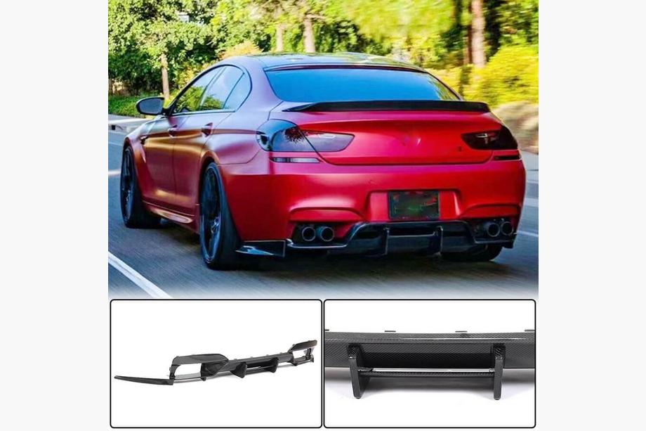 BMW 6-serie F12/F13/F06 2011–2018 Achterbumperdiffuser FRP V7 (voor M6) Image