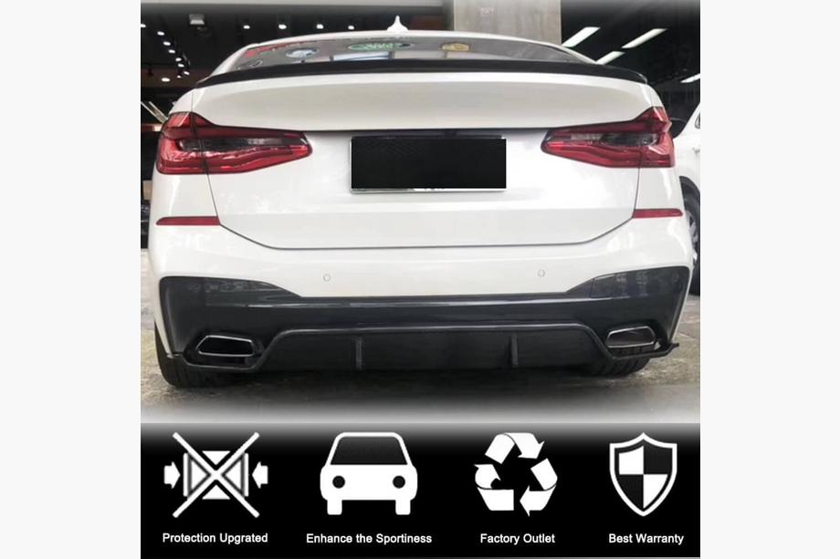 BMW 6-serie G32 2017– Achterbumperdiffuser V1 (voor M-Sport 2017-2020, Carbon) Foto 2