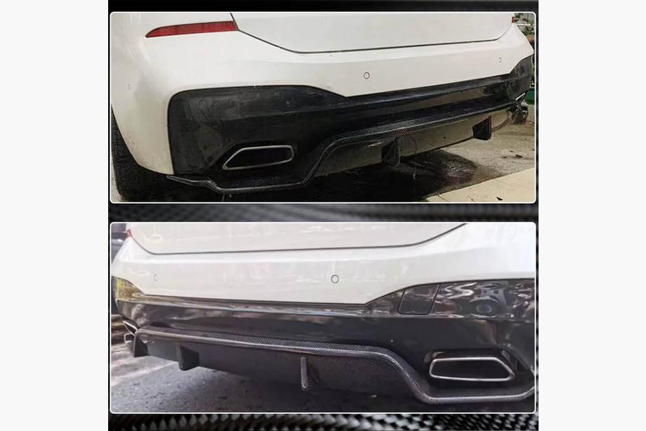 BMW 6-serie G32 2017– Achterbumperdiffuser V1 (voor M-Sport 2017-2020, Carbon) Foto 3