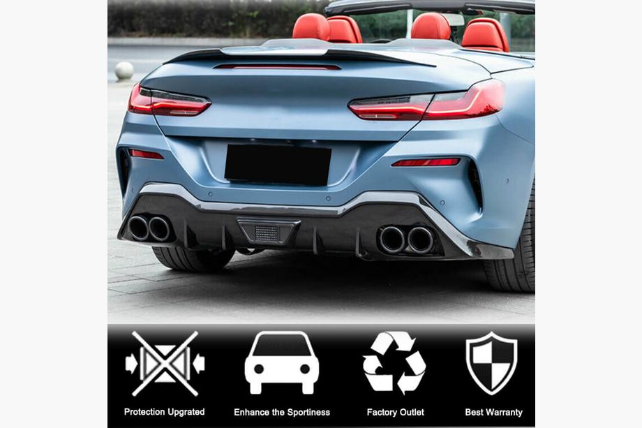BMW 8-serie G14/G15/G16 2018– Achterbumper diffuser V1 (voor G14/G15 M-Sport, carbon) Foto 2