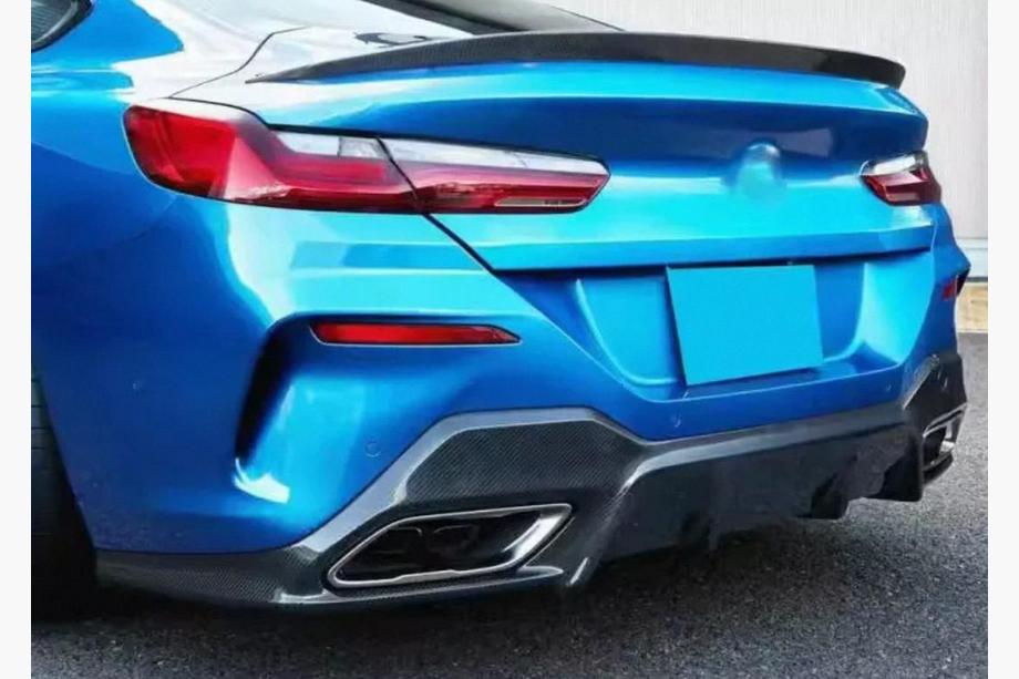 BMW 8-serie G14/G15/G16 2018– Achterbumper diffuser V2 (voor G16 M-Sport, carbon) Foto 7