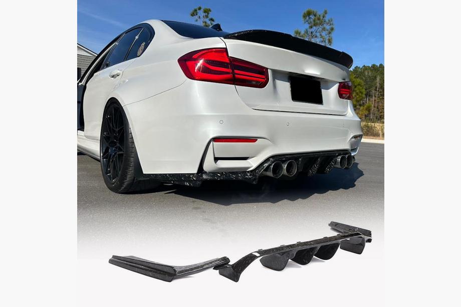 BMW 3 Serie F30/F31 2012–2019 V5 diffuser voor achterbumper (voor F80, carbon) Image