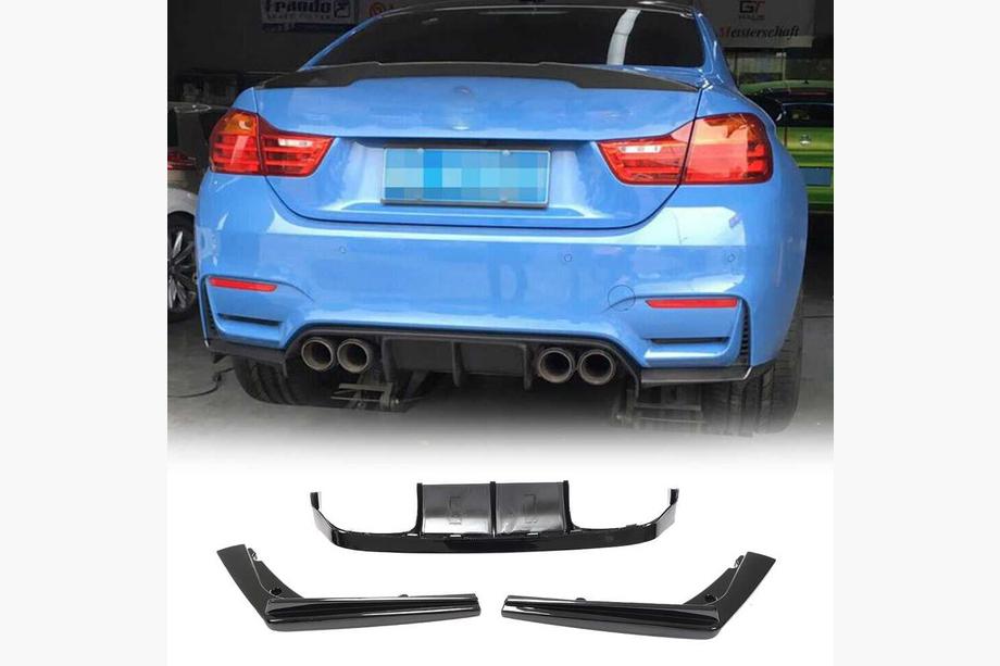 BMW 3 Serie F30/F31 2012–2019 ABS achterbumperdiffuser V14 (voor F80) Image