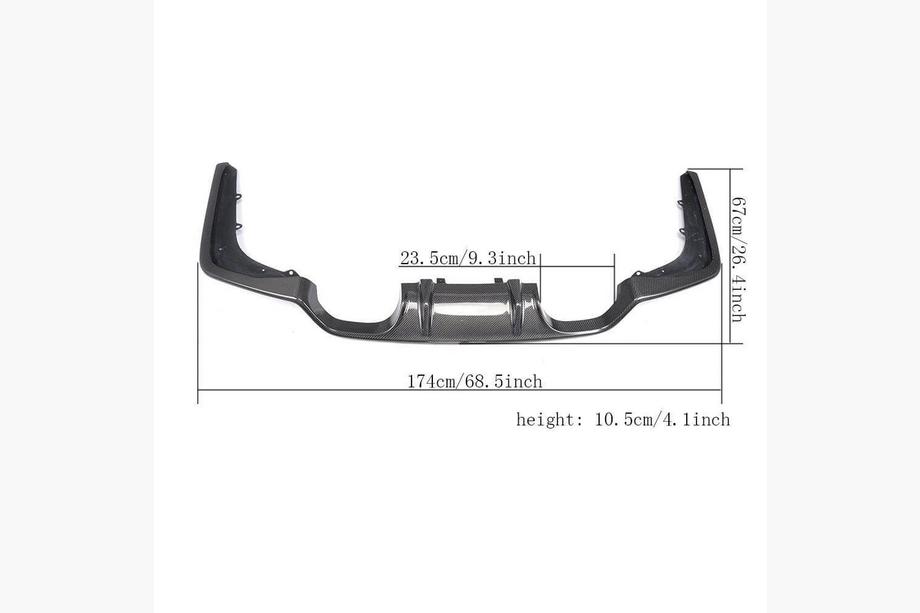 BMW 4 Serie F32/F33/F36 2012–2020 Achterbumper diffuser V2 (voor F82/F83, carbon) Image