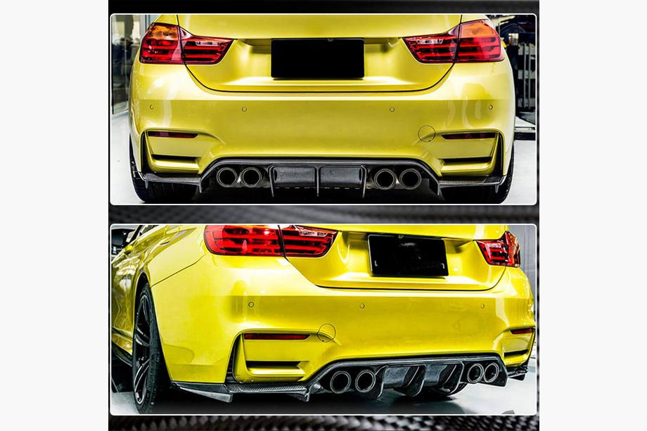 BMW 4 Serie F32/F33/F36 2012–2020 Achterbumper diffuser V6 (voor F82/F83, carbon) Foto 5