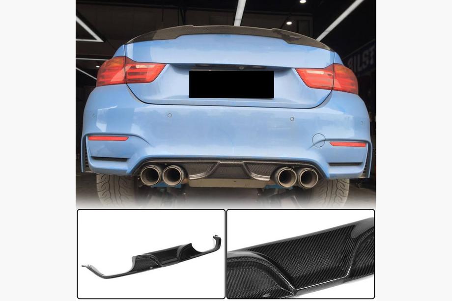 BMW 4 Serie F32/F33/F36 2012–2020 Achterbumperdiffuser V7 (voor F82/F83, carbon) Image