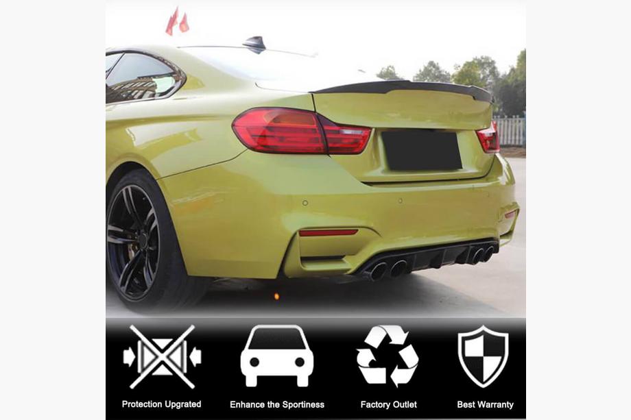 BMW 4 Serie F32/F33/F36 2012–2020 V8 achterbumper diffuser (voor F82/F83, carbon) Foto 3