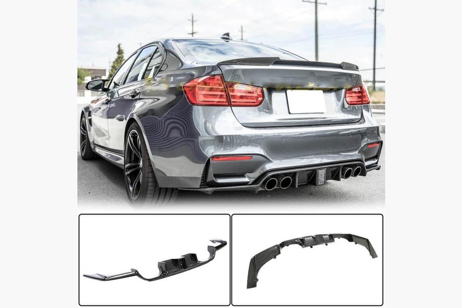 BMW 4 Serie F32/F33/F36 2012–2020 Achterbumper diffuser V12 (voor F82/F83, carbon) Image