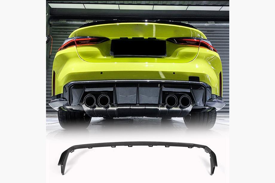 BMW 3 Serie G20/G21 2018– Achterbumperdiffuser V3 (voor G80, carbon) Image