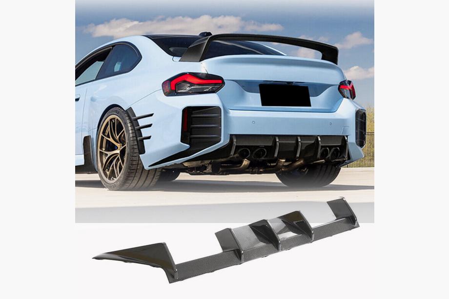 BMW 2 Serie G42 2021– Achterbumper diffuser V3 (voor G87, carbon) Image