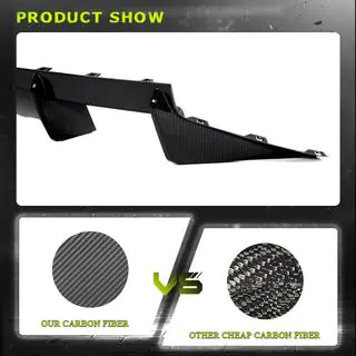 Achterbumper diffuser V4 (voor G87, carbon) foto 4