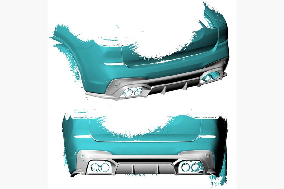 BMW X3 G01 2018– Achterbumper diffuser V1 (voor F97 2018-2021, carbon) Foto 4