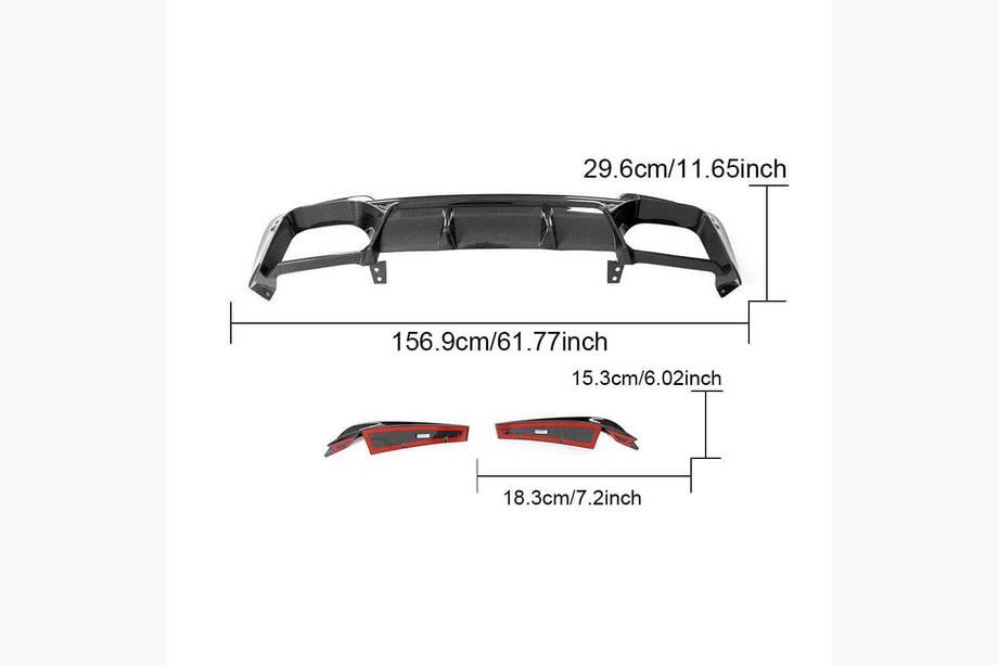 BMW X3 G01 2018– Achterbumper diffuser V1 (voor F97 2018-2021, carbon) Foto 5