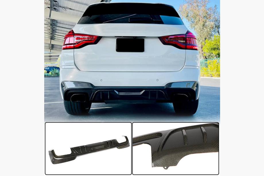 BMW X3 G01 2018– Achterbumper diffuser (voor originele M-Sport 2018-2021, carbon) Foto 1