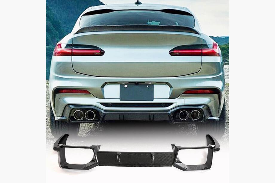 BMW X4 G02 2018– Achterbumper diffuser (voor F98 2018-2021, carbon) Image