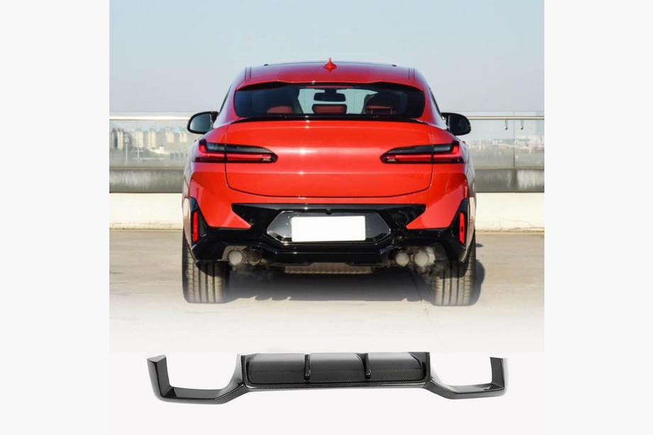 BMW X4 G02 2018– Achterbumper diffuser (voor F98 2022-2025, carbon) Image