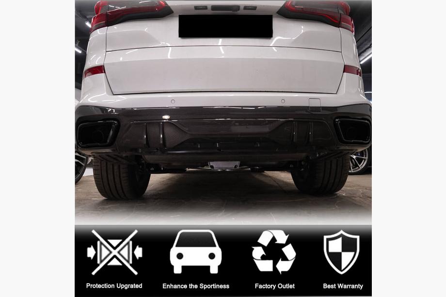 BMW X5 G05 2019–2026 Achterbumper diffuser V1 (2018-2022, echt carbon) Foto 3