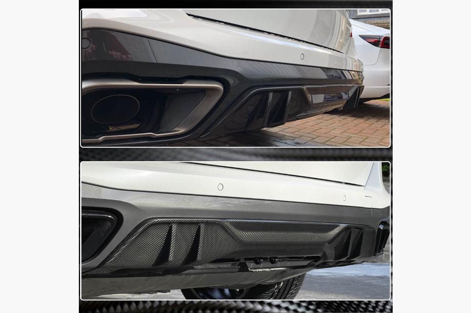 BMW X5 G05 2019–2026 Achterbumper diffuser V1 (2018-2022, echt carbon) Foto 4