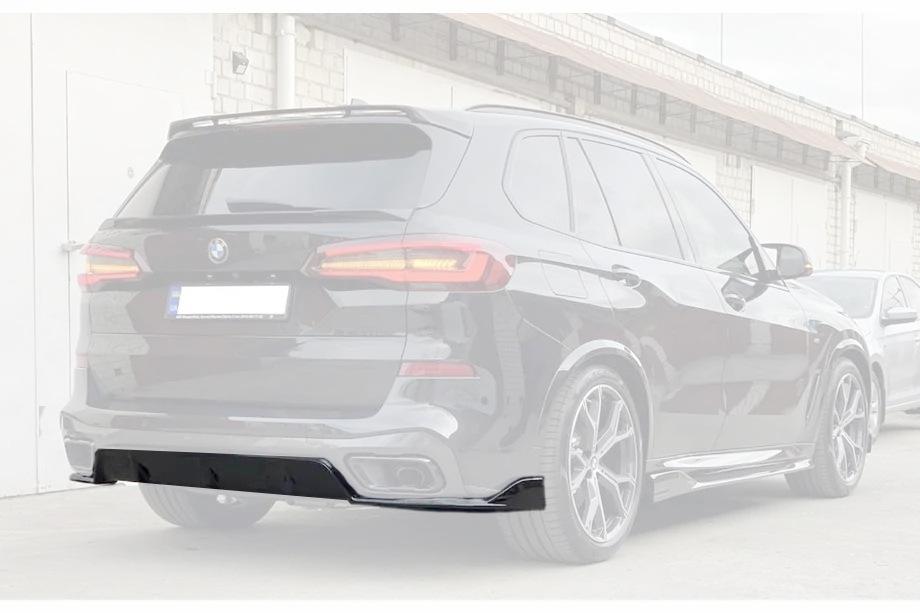 BMW X5 G05 2019–2026 Achterbumper diffuser V2 (2018-2022, hoogglans zwart) Image