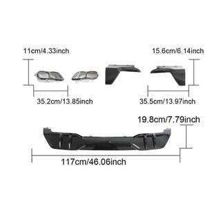 Achterbumper diffuser V4 (2018-2022, hoogglans zwart) BMW X5 G05 2019–2026 foto 3