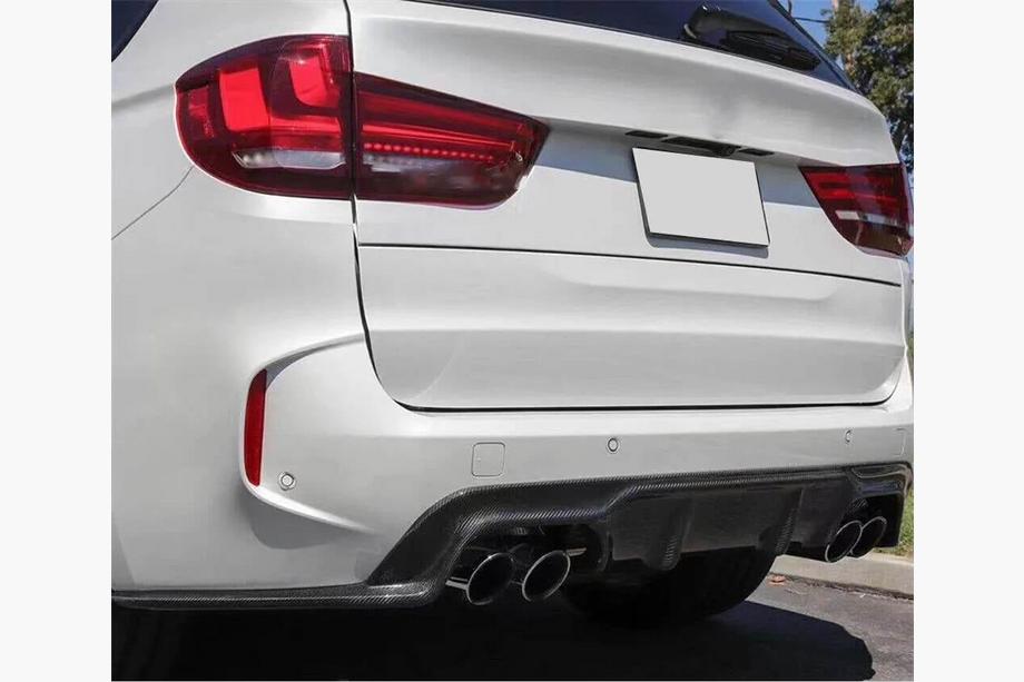 BMW X5 F15 2013–2018 Achterbumper diffuser V1 (voor F85, carbon) Foto 2