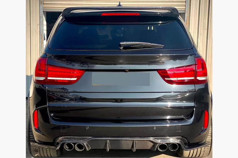 BMW X5 F15 2013–2018 Achterbumper diffuser V1 (voor F85, carbon) Foto 4