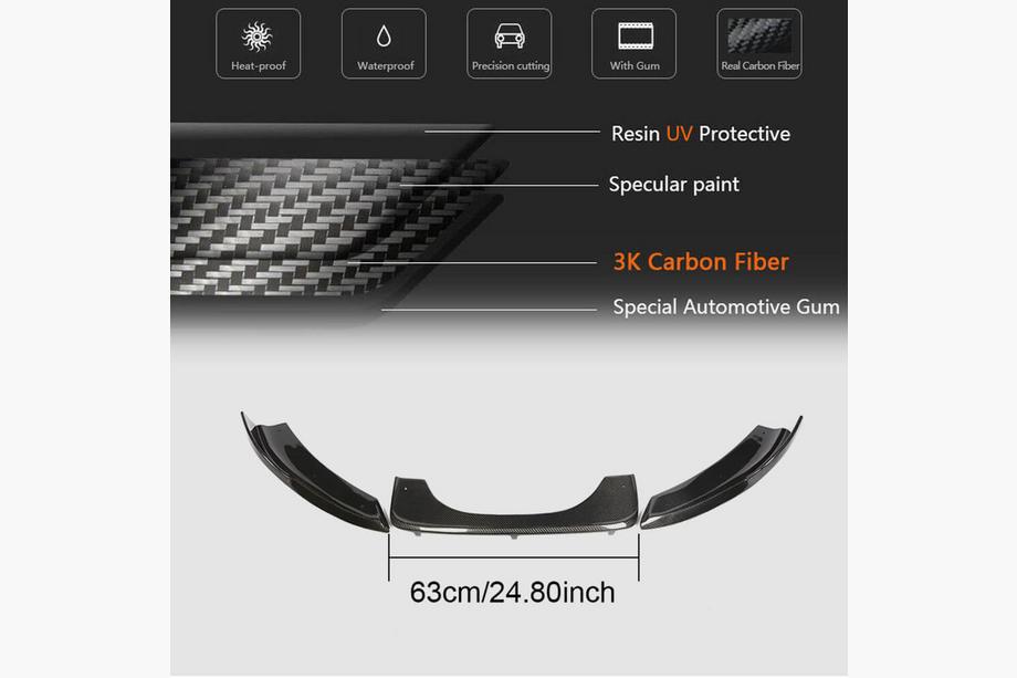 BMW X6 F16 2014–2019 Achterbumper diffuser V1 (voor F86, carbon) Foto 5