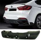 BMW X6 F16 2014–2019 Achterbumper diffuser V2 (voor M-Sport, carbon) foto 5