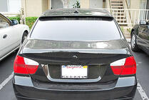 BMW 3-serie E90/E91 2005–2011 Kofferklepspoiler V1 (voor E90, carbon) foto 4