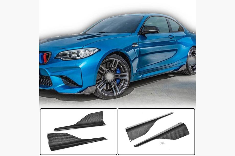 BMW 2-serie F22/F23 2014–2021 Carbon V4 sideskirt extensions (voor M-Competition) Image