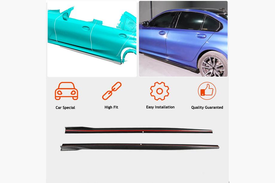 BMW 3 Serie G20/G21 2018– Side skirts V2 (voor G20 M-Sport, carbon) Foto 2