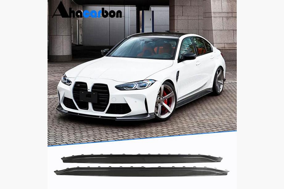 BMW 3 Serie G20/G21 2018– Side skirt extensions V5 (voor G80, carbon) Image
