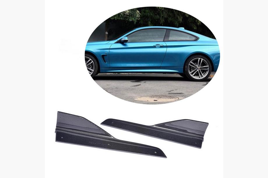 BMW 4 Serie F32/F33/F36 2012–2020 Side skirt extensions (voor F32/F33/F36 M-Sport, carbon) Image