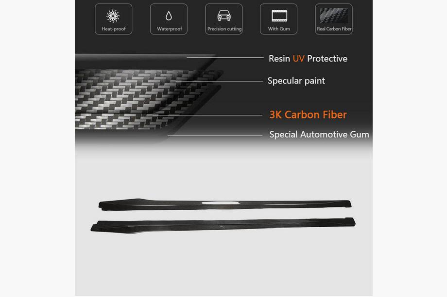 BMW 4 Serie F32/F33/F36 2012–2020 Sideskirt extensions V1 (voor F32/F33 M-Sport, carbon) Foto 5