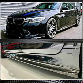 Sideskirt extensions V2 (voor M-Sport/M5, carbon) foto 4