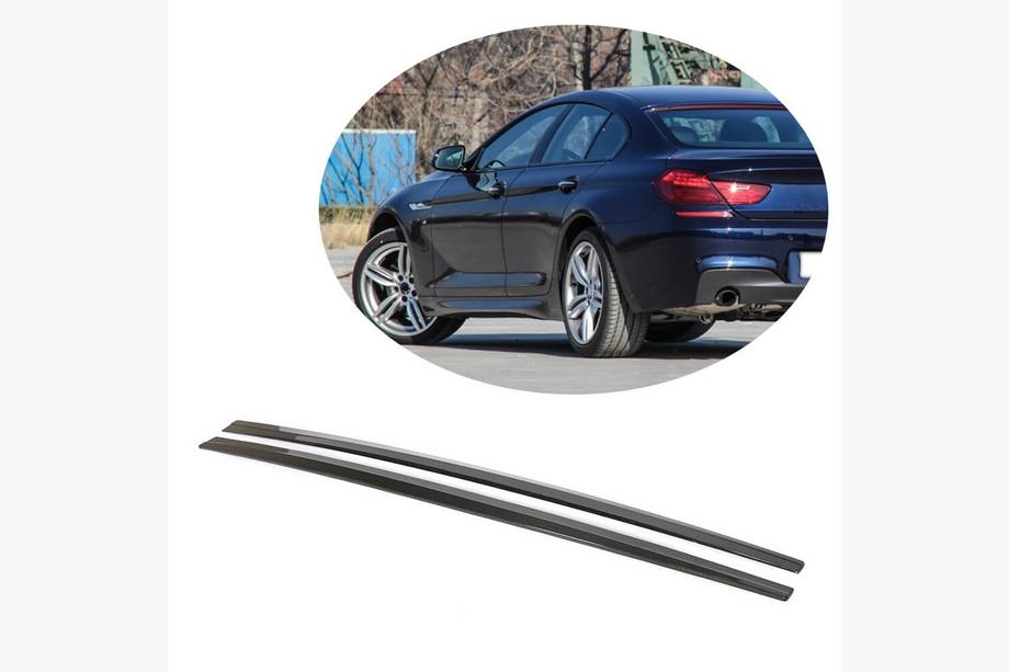 BMW 6-serie F12/F13/F06 2011–2018 Sideskirt extensions V2 (voor F06 M-Sport, carbon) Image