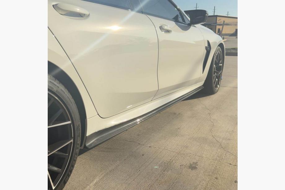 BMW 8-serie G14/G15/G16 2018– Side skirt extensions V1 (voor G16 M-Sport/F93 M8, carbon) Foto 4