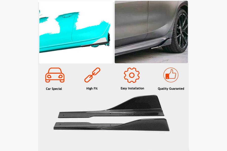 BMW 8-serie G14/G15/G16 2018– Sideskirts V2 (voor G16 M-Sport/F93 M8, carbon) Foto 2
