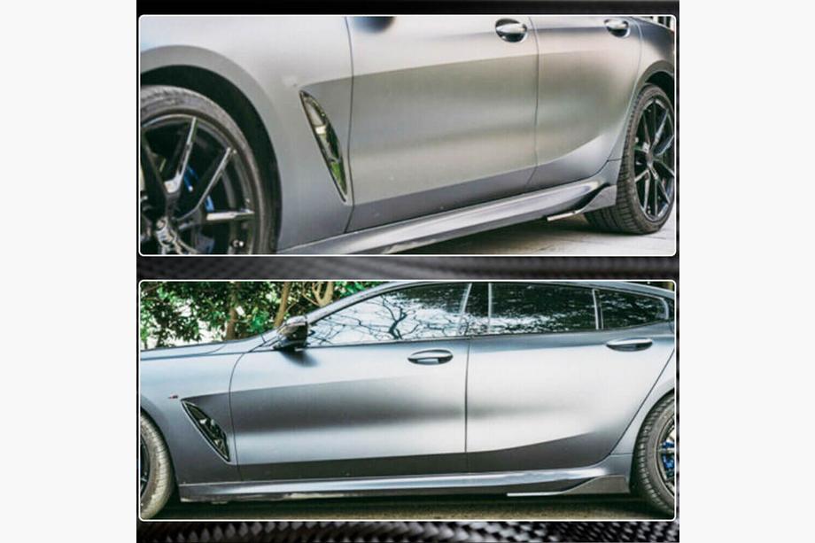 BMW 8-serie G14/G15/G16 2018– Sideskirts V2 (voor G16 M-Sport/F93 M8, carbon) Foto 4